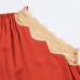Hot girl lace patchwork neck top