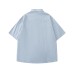Contrast striped tie short sleeved