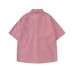 Color blocking plaid tie short sleeved