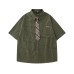 Plaid tie short sleeved