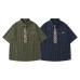 Plaid tie short sleeved