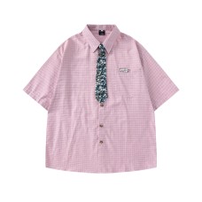 Floral tie embellished with short sleeves