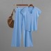 U-neck Knitted Short Sleeve Set U-neck Knitted Short Sleeve Set