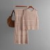 Round neck sleeveless knitted suit