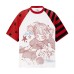 Short Sleeve Women's Color-Blocked Shoulder Sleeve Loose Streetwear Sweet Short Sleeve Women's Color-Blocked Shoulder Sleeve Loose Streetwear Sweet