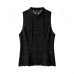 Knot buckle embossed lace sleeveless top