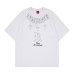 Embroidered short sleeves with adhesive letters