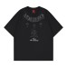 Embroidered short sleeves with adhesive letters