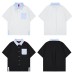 Color blocking hem with side button short sleeves