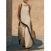 Cut Elegant Hooded Sleeveless Set