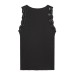 Lace crochet patchwork slim fit sleeveless top