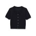 Simple short sleeved versatile knitted top