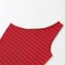 Sleeveless striped asymmetrical top