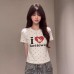 Print Polka Dot All-Over Print Slim Fit Short Sleeve T-Shirt 