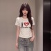 Print Polka Dot All-Over Print Slim Fit Short Sleeve T-Shirt 
