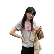 Letter Print Polka Dot All-Over Print Regular Shoulder Short Sleeve Letter Print Polka Dot All-Over Print Regular Shoulder Short Sleeve