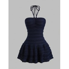 Irregular Tie-Neck Strap Summer Fresh Sweet Dress Irregular Tie-Neck Strap Summer Fresh Sweet Dress