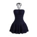 Irregular Tie-Neck Strap Summer Fresh Sweet Dress