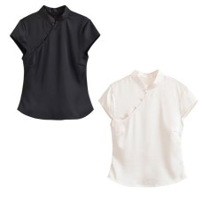Elegant silk short sleeved women's top Elegant silk short sleeved women's top