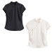 Elegant silk short sleeved women's top