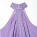 Hot girl pleated sleeveless hanging neck short top