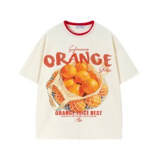 Yuanqi Orange Printed Short Sleeve