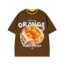 Yuanqi Orange Printed Short Sleeve