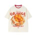 Yuanqi Orange Printed Short Sleeve