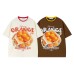Yuanqi Orange Printed Short Sleeve