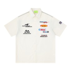 Racing multi label embroidered short sleeves