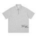 Rivet lapel zipper short sleeve