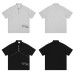 Rivet lapel zipper short sleeve