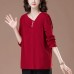 V-neck long sleeved top