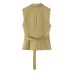 Commuting style elegant sleeveless vest wide leg pants set