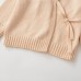 Lazy style knitted double ban lace up jacket