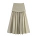 Half length skirt with a double layered curtain that covers the flesh