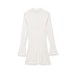 Long sleeved high neck wavy ribbed knitted dress