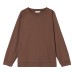 Solid color round neck top