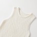 Sleeveless round neck tassel casual knit top
