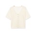 V-neck hollowed out short sleeved casual knitted top V-neck hollowed out short sleeved casual knitted top
