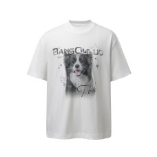 Border collie Portrait Print Short Sleeve