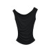 One-Shoulder Slant Neck Pleated Fitted Knit Top Summer Minimalist Slimming Off-Shoulder Unique One-Shoulder Slant Neck Pleated Fitted Knit Top Summer Minimalist Slimming Off-Shoulder Unique