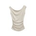 One-Shoulder Slant Neck Pleated Fitted Knit Top Summer Minimalist Slimming Off-Shoulder Unique One-Shoulder Slant Neck Pleated Fitted Knit Top Summer Minimalist Slimming Off-Shoulder Unique