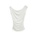 One-Shoulder Slant Neck Pleated Fitted Knit Top Summer Minimalist Slimming Off-Shoulder Unique One-Shoulder Slant Neck Pleated Fitted Knit Top Summer Minimalist Slimming Off-Shoulder Unique