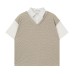 Fake two textured short sleeves