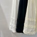 Splicing black fungus edge wide leg pants