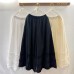Splicing black fungus edge wide leg pants