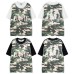 Fake two camouflage short sleeves