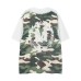 Fake two camouflage short sleeves