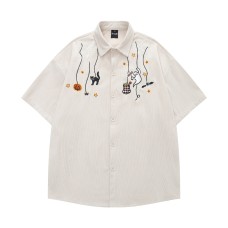 Ghost Spider Web Embroidered Short Sleeve